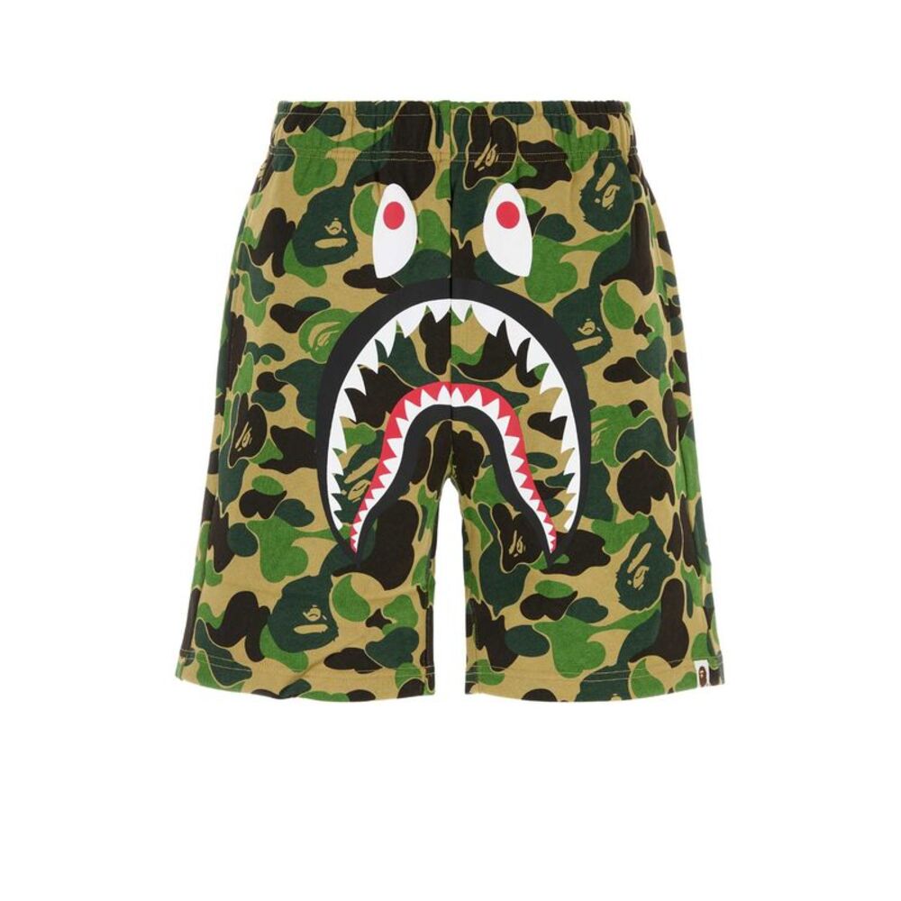 Bape Men Printed Cotton Abc Camo Shark Bermuda Shorts
